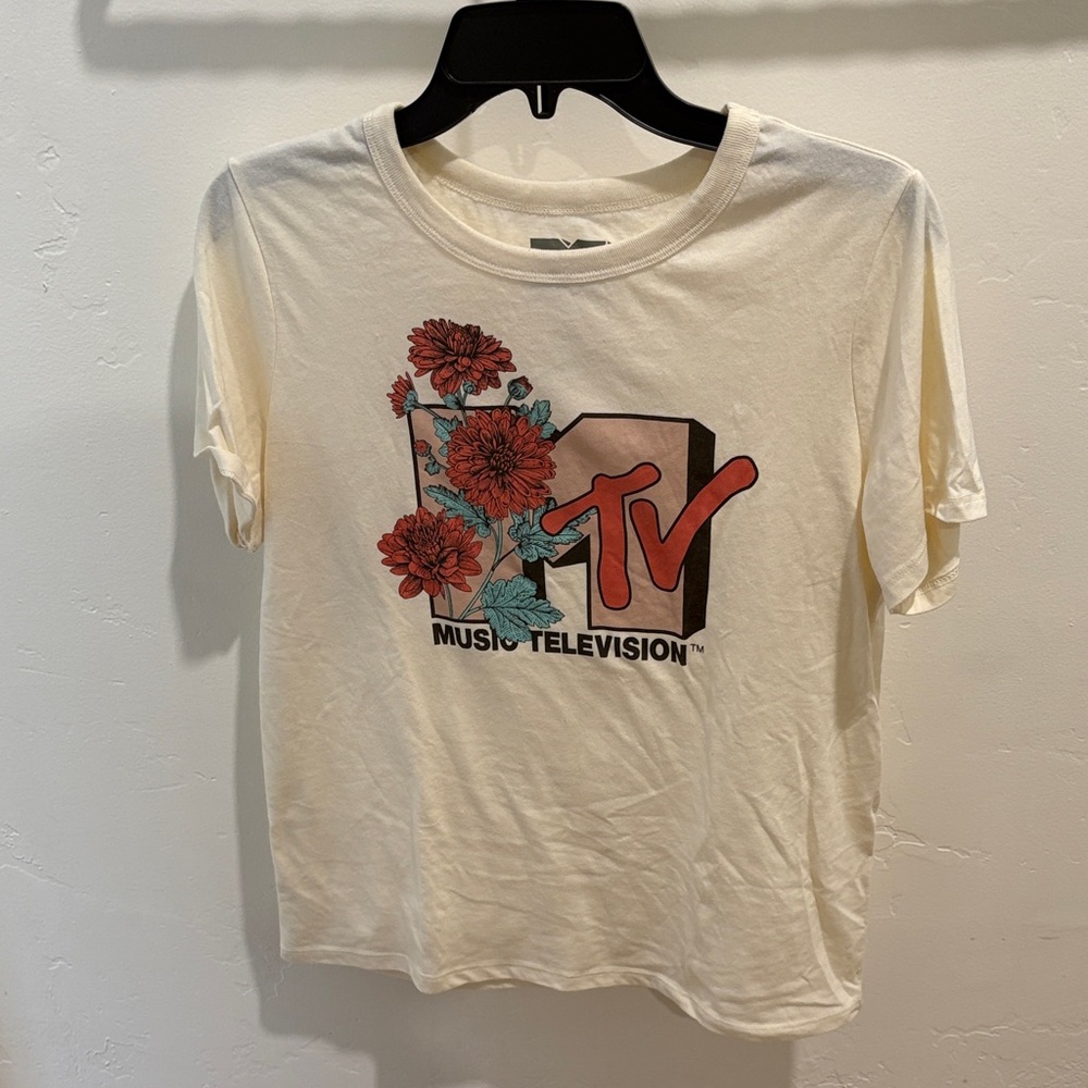 MTV Cream Logo Tee